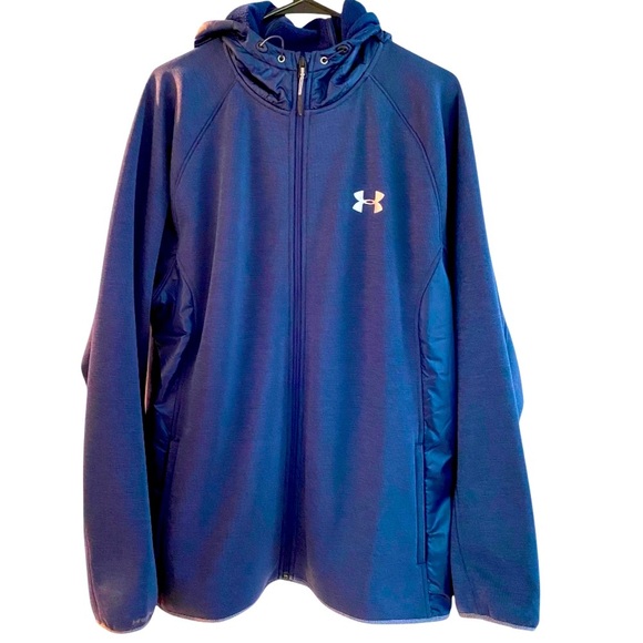 Under Armour Unstoppable jacket fleece lined hood front pockets full zip NEW XL - Picture 1 of 6
